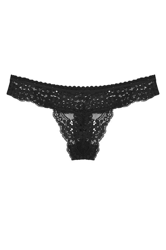 Floral Lace Thong
