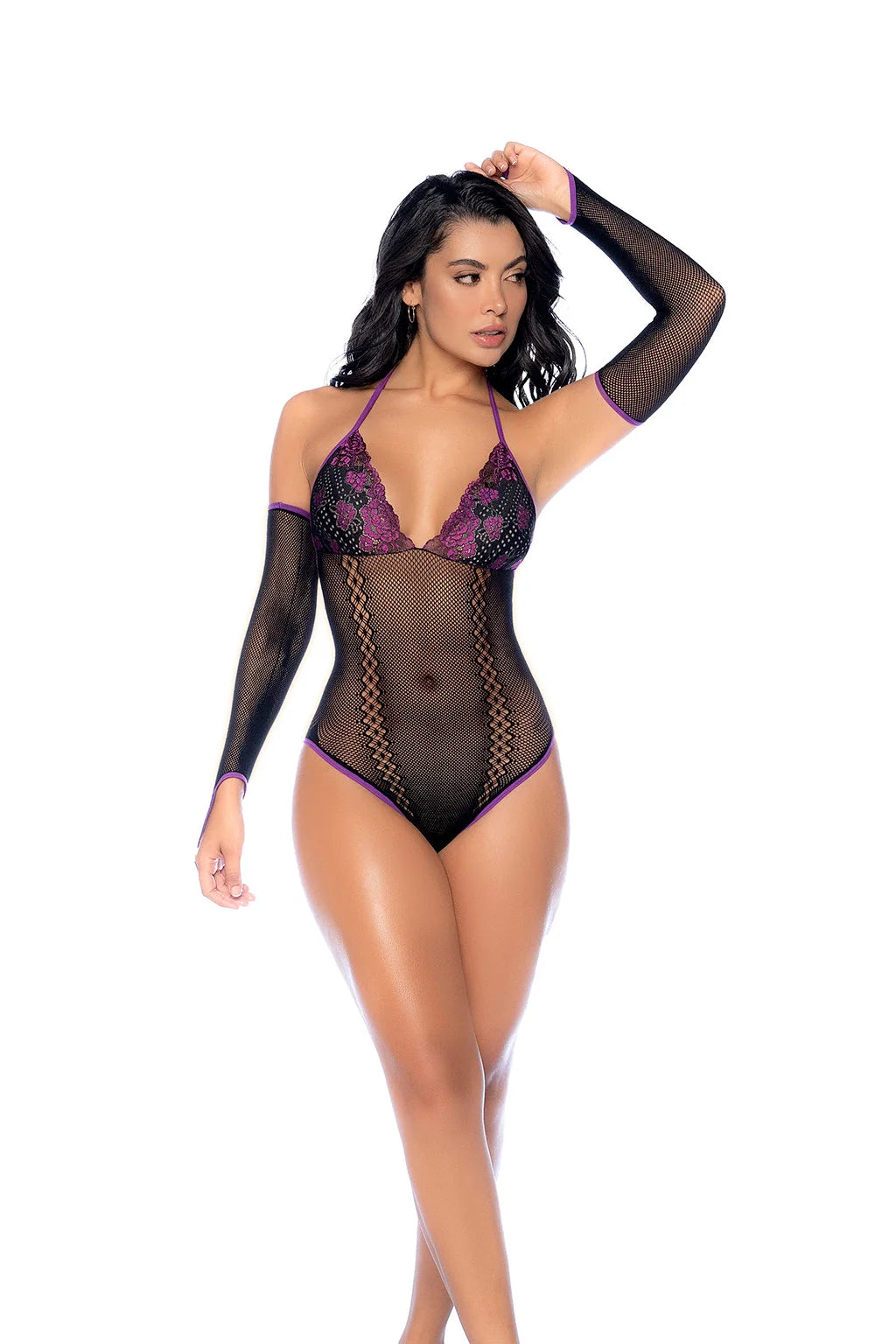 Lace Fishnet Bodysuit