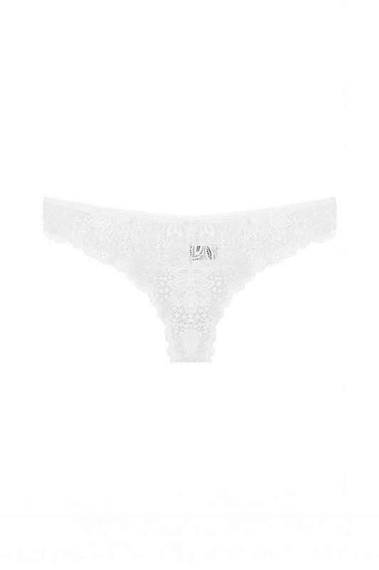 Floral V Lace Thong