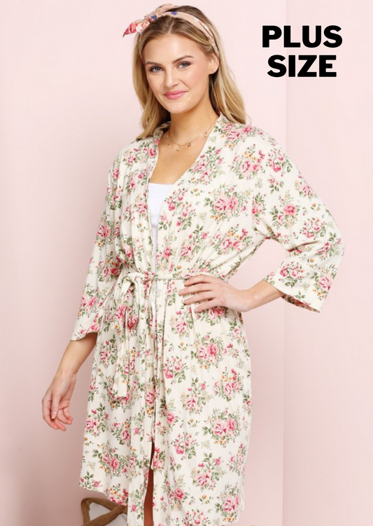 Bata Floral Plus Size