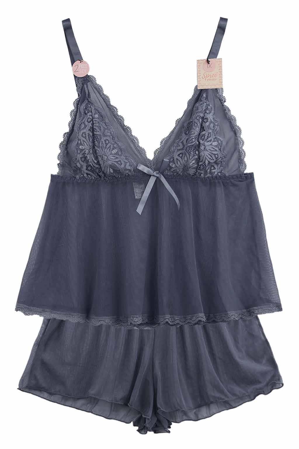 Plus Sheer PJ Set