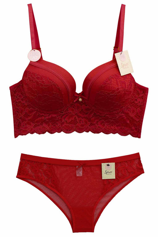 Red Lace Set